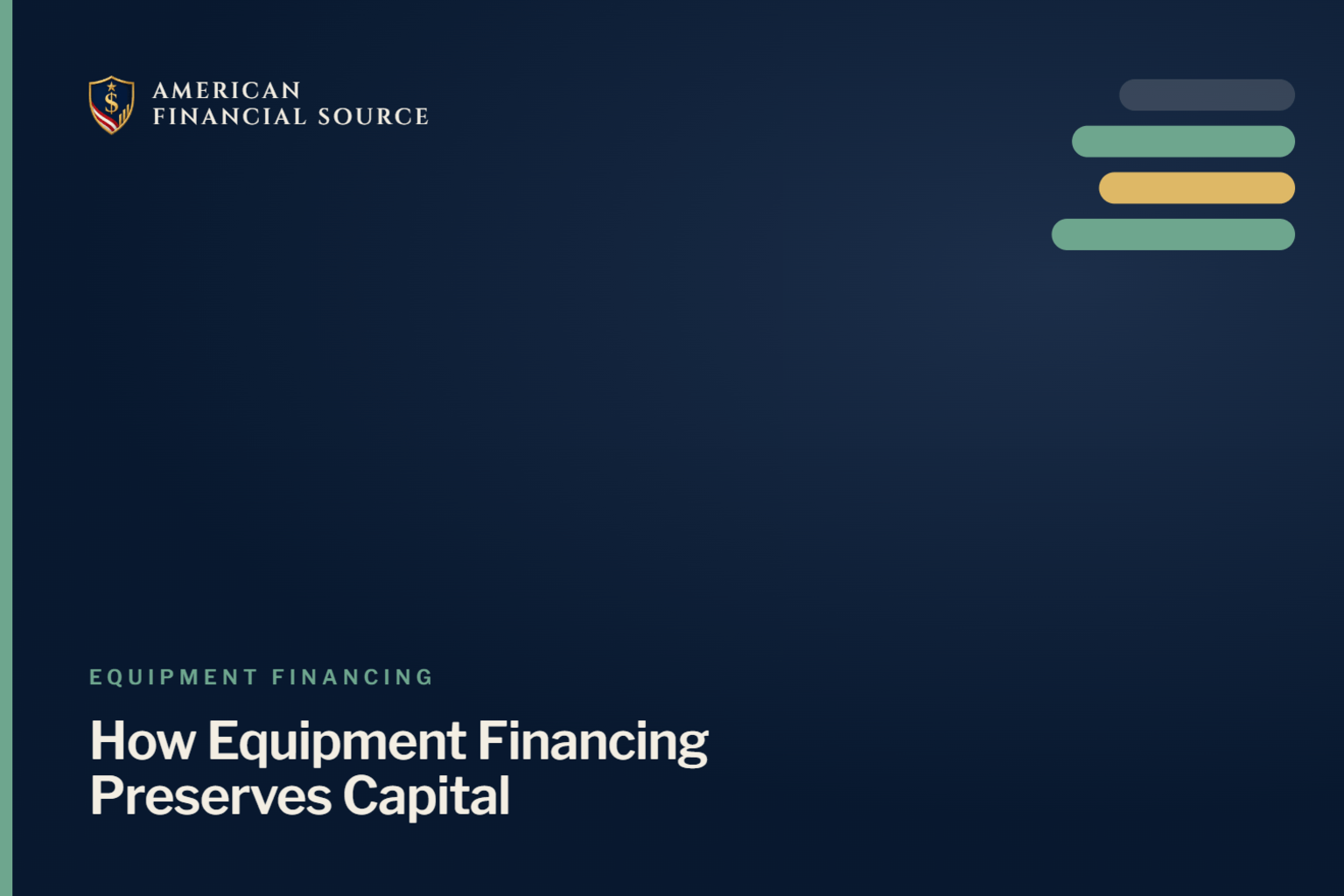 How Equipment Financing Can Preserve Your Working Capital — equipment financing guide illustration